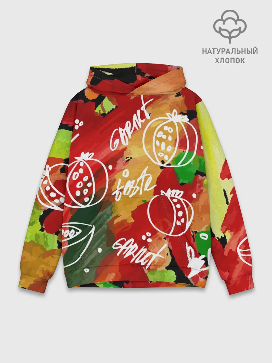 Худи мужской база хлопок / Вкус граната
