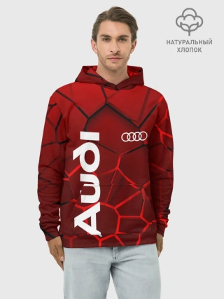 Худи мужской база хлопок / АУДИ - 3D плиты с подсветкой