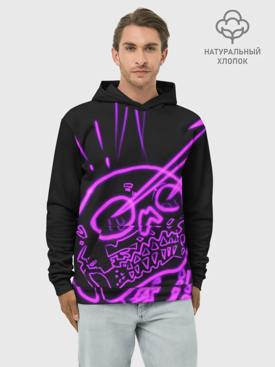 Худи мужской база хлопок / Люби череп