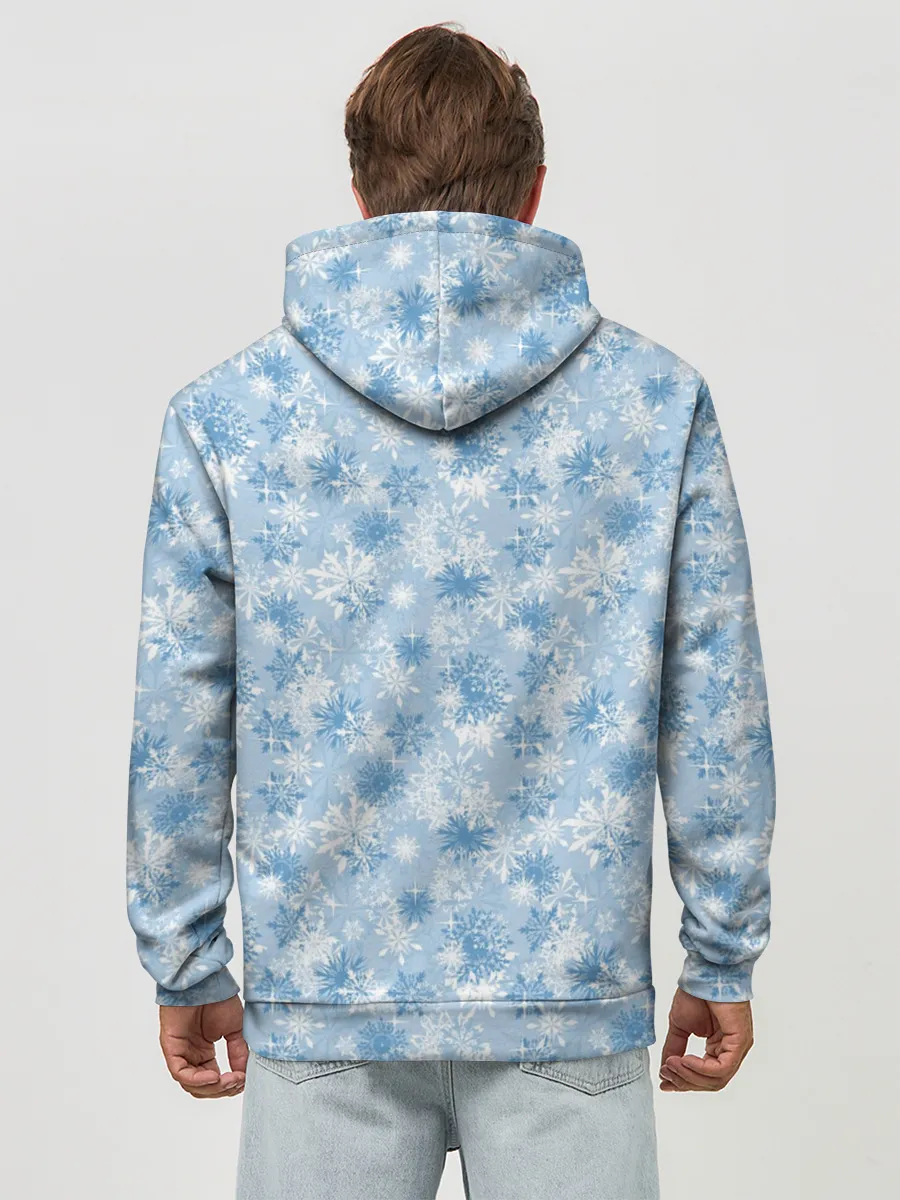 Худи мужской база хлопок / Морозное Снежное Утро