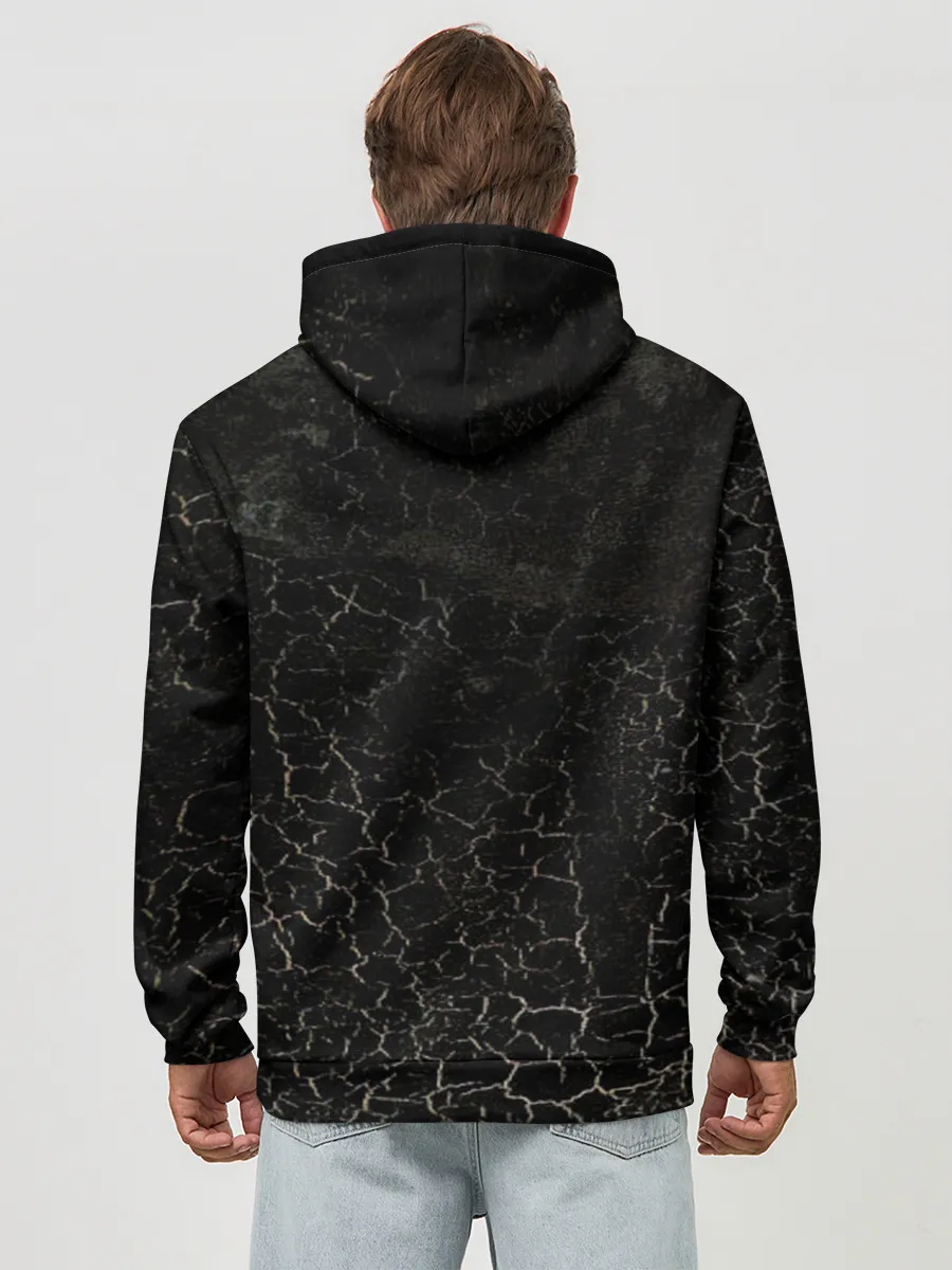 Худи мужской база хлопок / Квадрат Малевича как фон