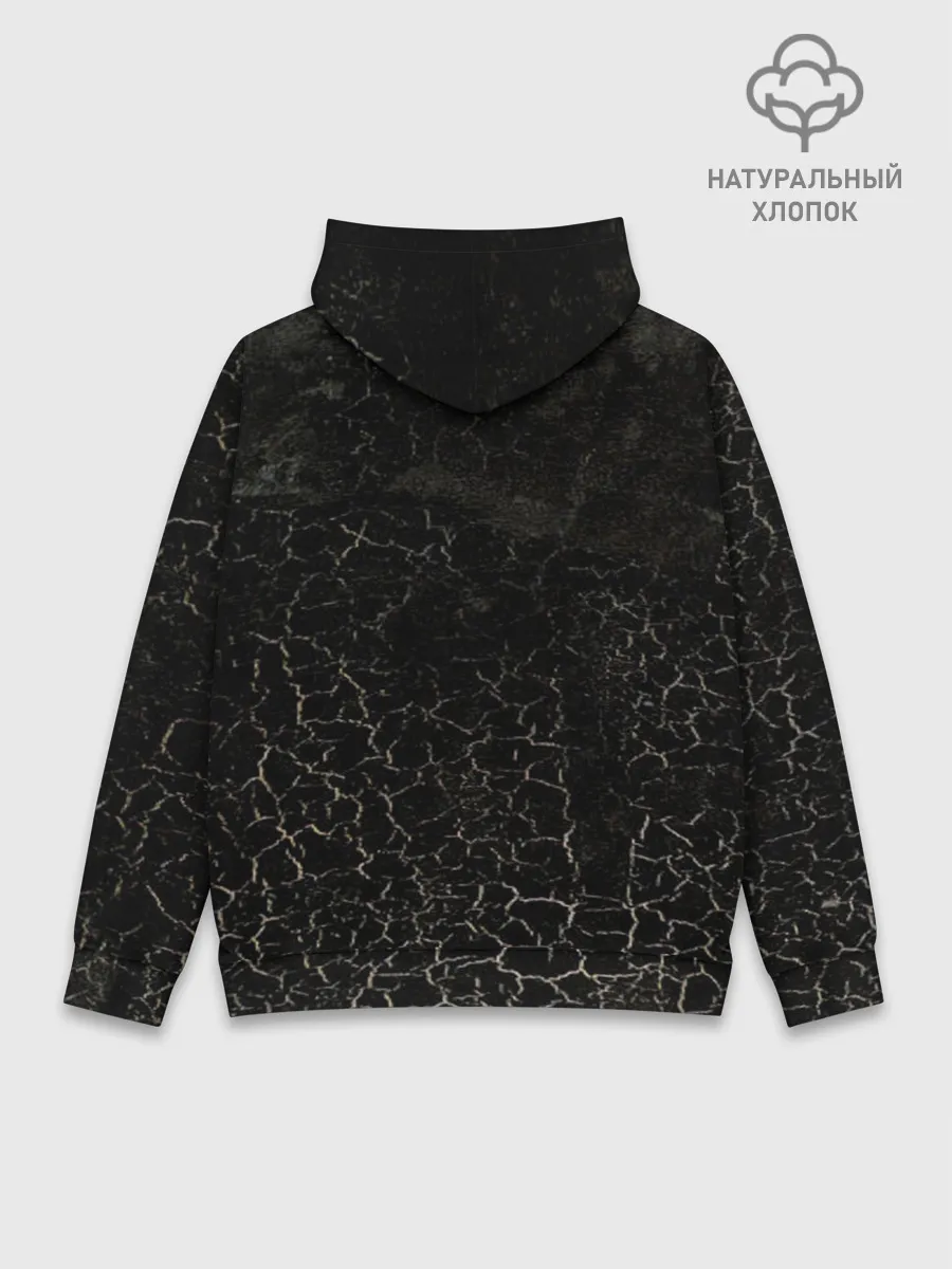 Худи мужской база хлопок / Квадрат Малевича как фон