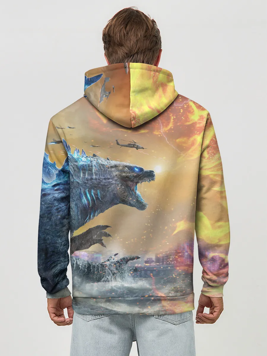 Худи мужской база хлопок / ГОДЗИЛЛА АТАКУЕТ!