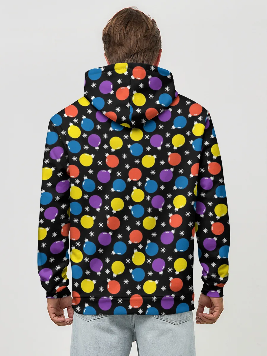 Худи мужской база хлопок / Новогодние Лампочки