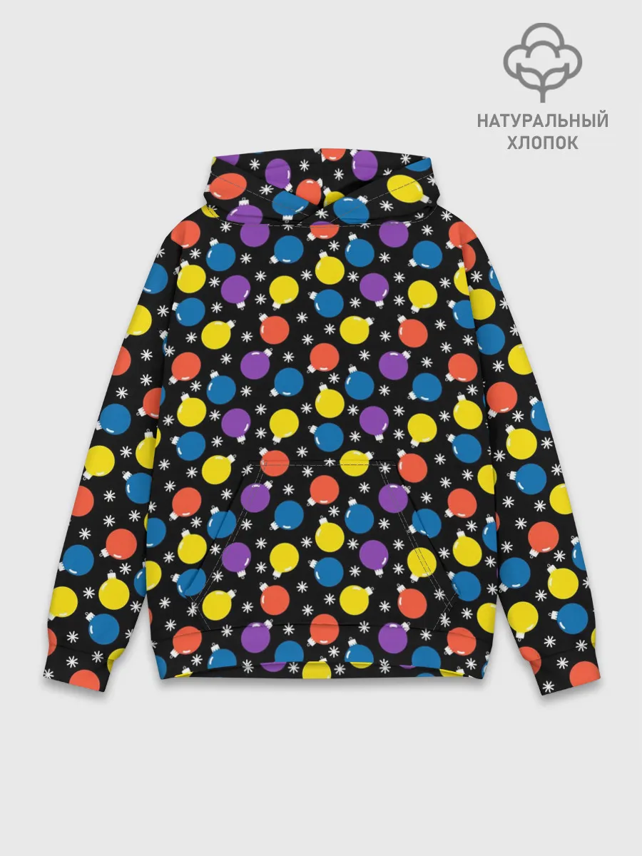 Худи мужской база хлопок / Новогодние Лампочки