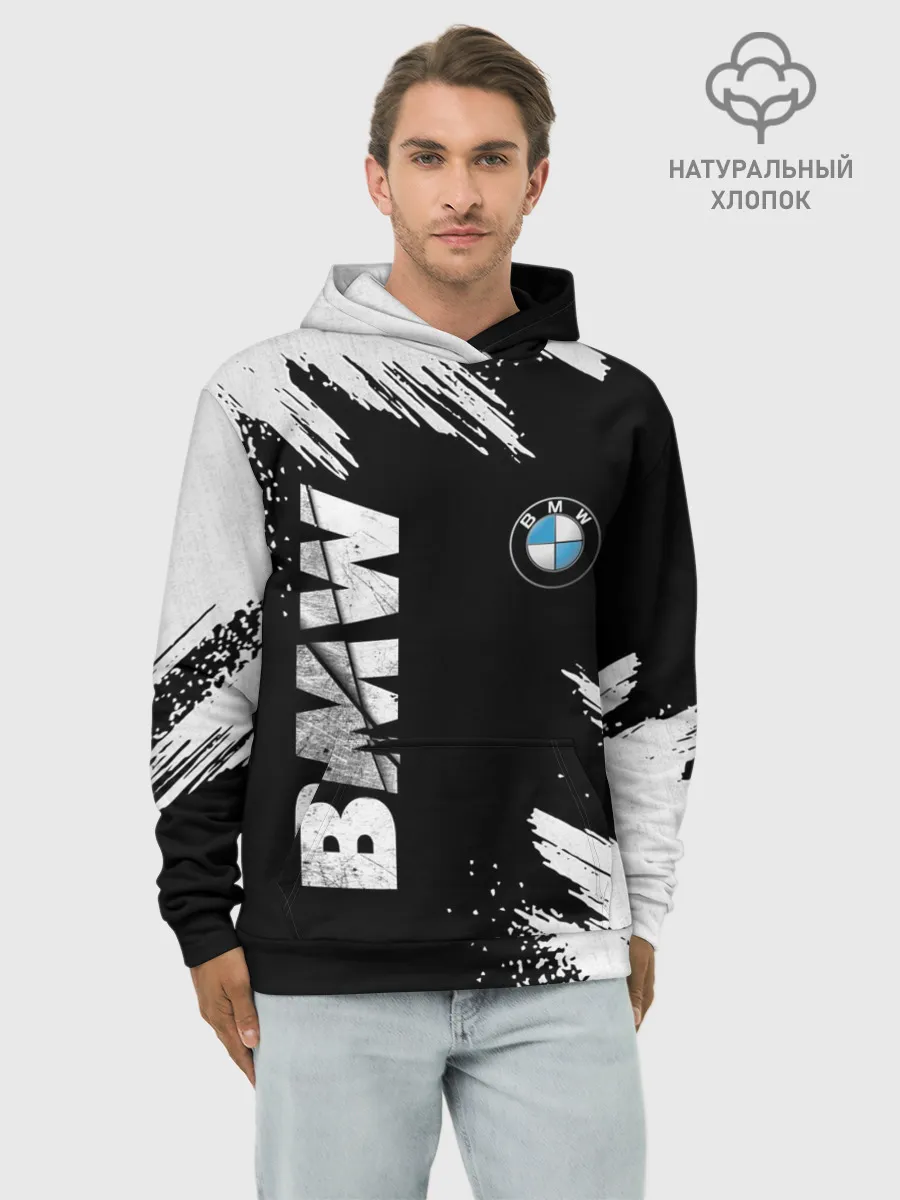 Худи мужской база хлопок / BMW GRUNGE | БМВ ГРАНЖ