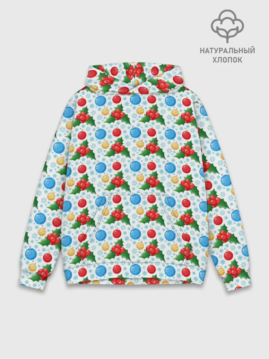 Худи мужской база хлопок / Новогодняя Символика