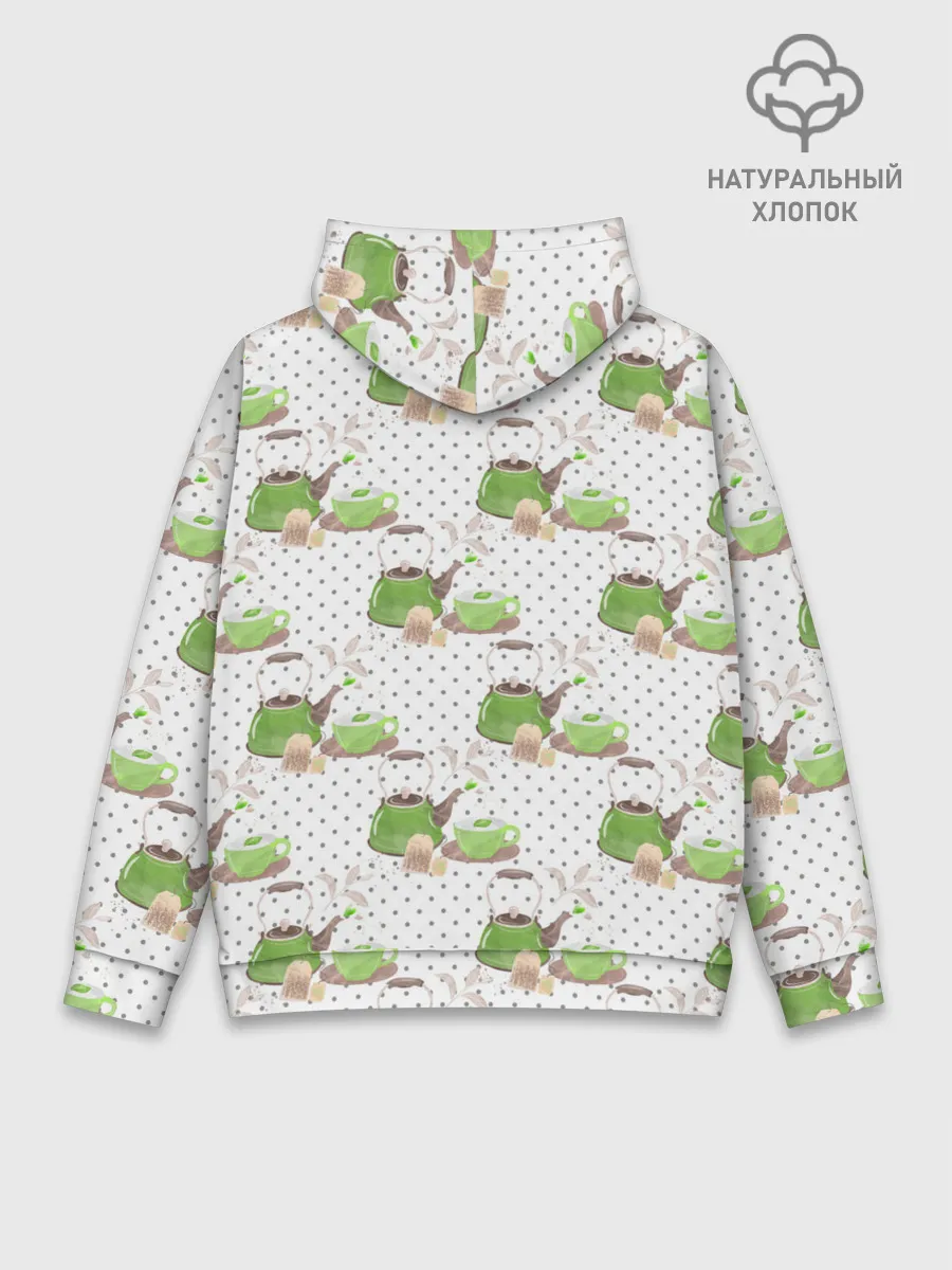 Худи мужской база хлопок / Зеленый чай