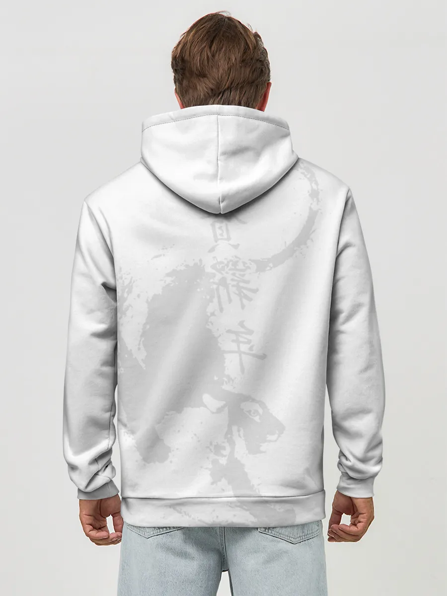 Худи мужской база хлопок / Китайский тигр