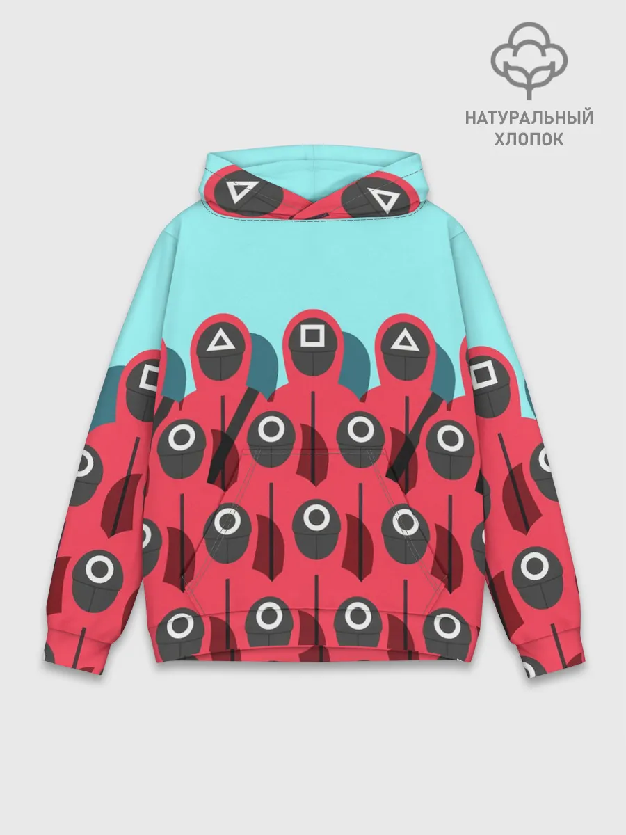 Худи мужской база хлопок / Охрана | Squid game