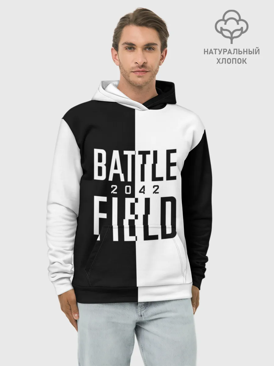Худи мужской база хлопок / БАТЛФИЛД 2042 | ЛОГОТИП