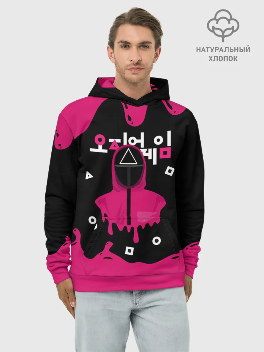 Худи мужской база хлопок / Игра в кальмара стража под прикрытием.
