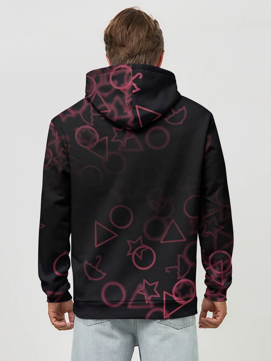 Худи мужской база хлопок / Squid Game Pattern.