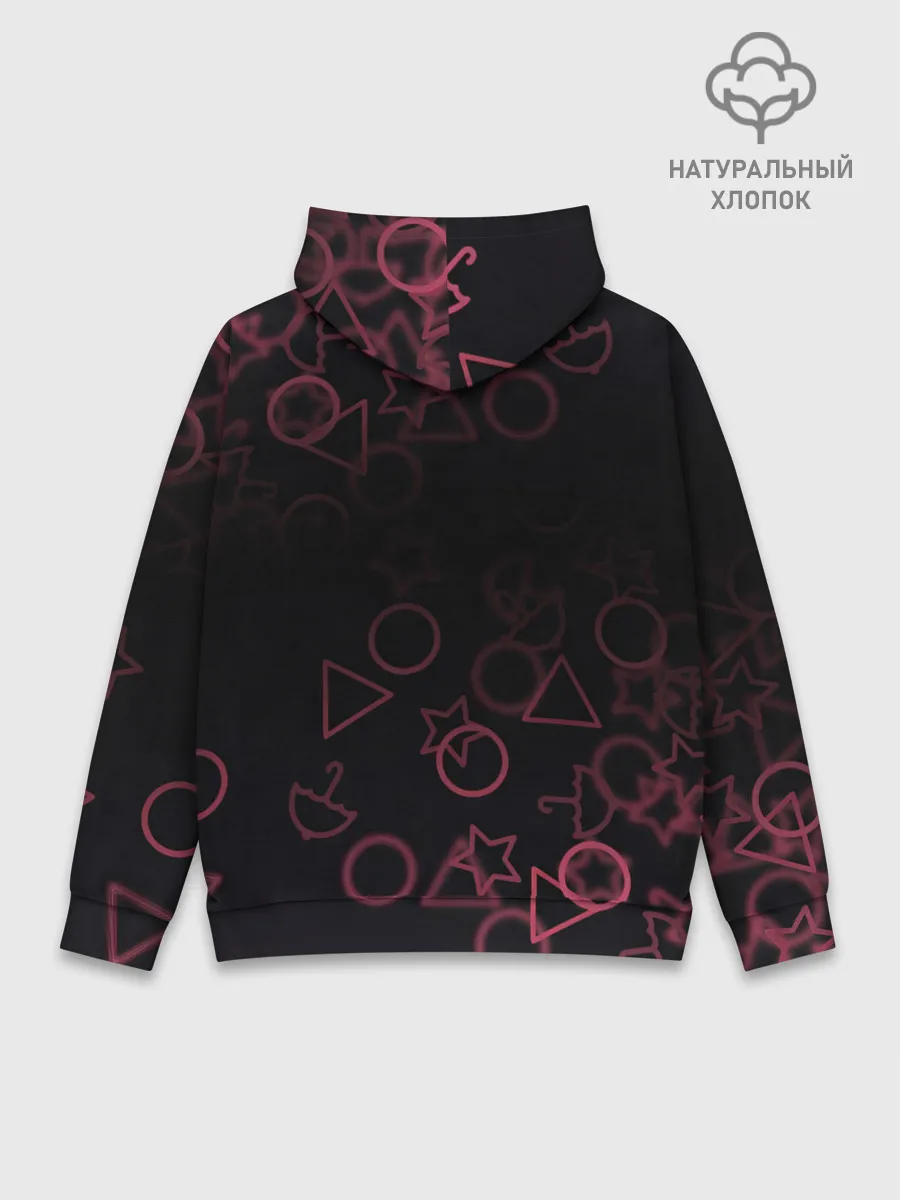 Худи мужской база хлопок / Squid Game Pattern.