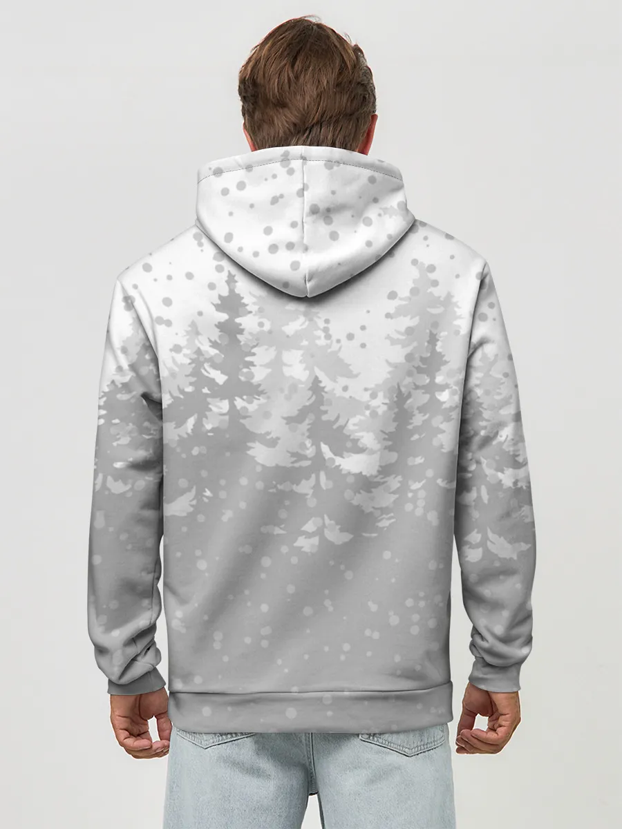 Худи мужской база хлопок / Тигр с подарками