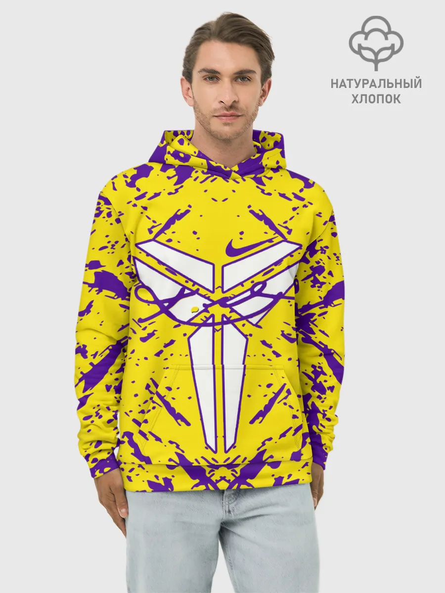 Худи мужской база хлопок / ЛЕЙКЕРС| LOS ANGELES LAKERS,