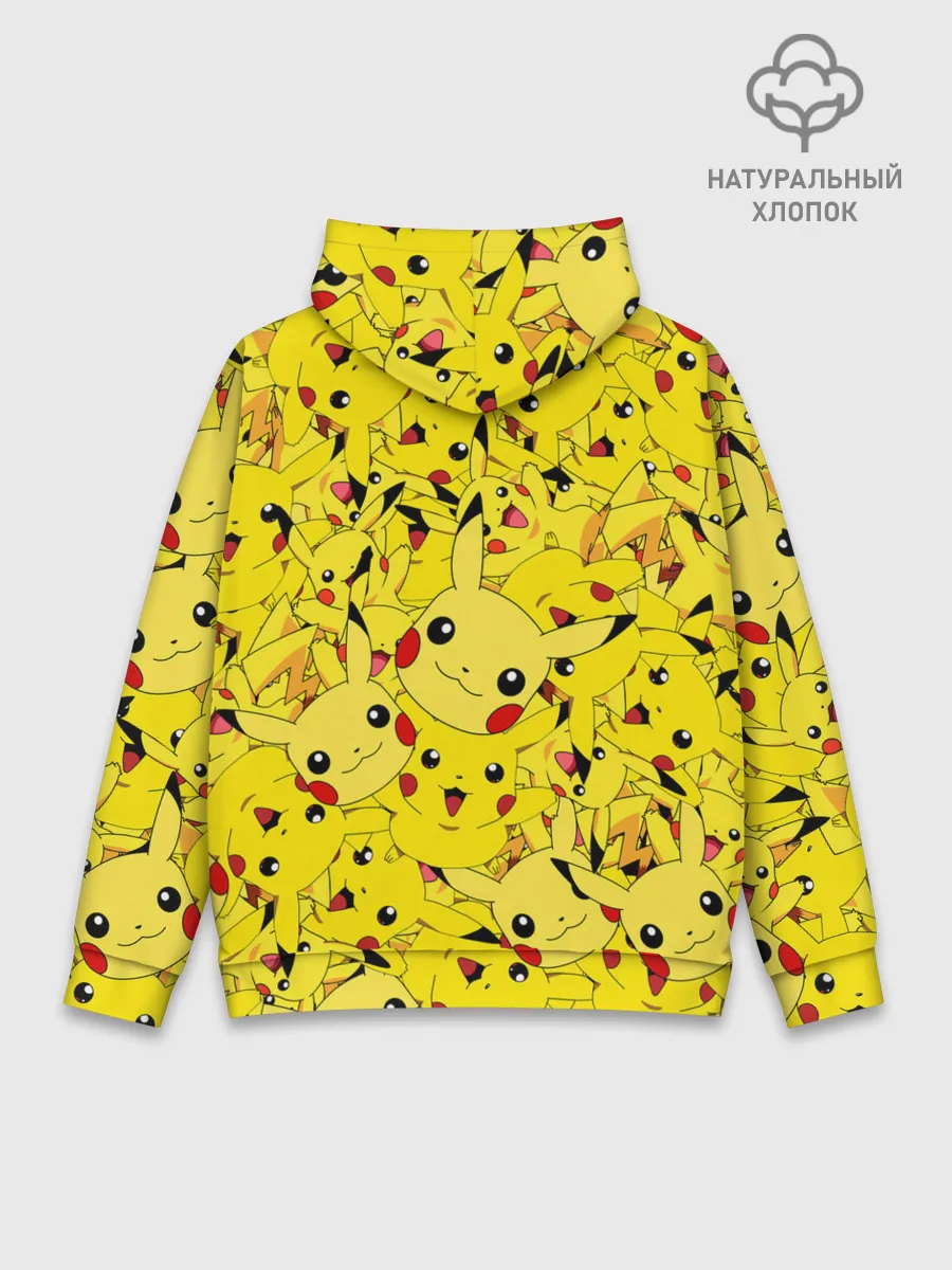 Худи мужской база хлопок / ПИКАЧУ ПОКЕМОН PIKA PIKA
