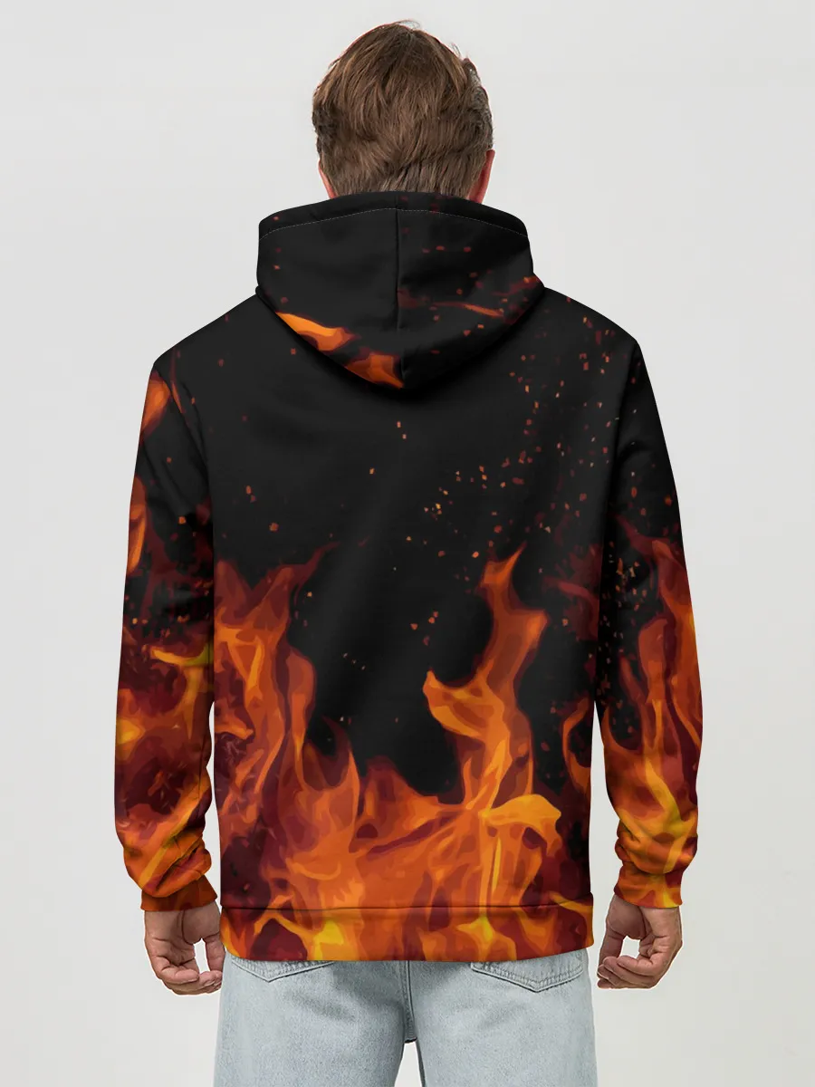 Худи мужской база хлопок / ROBLOX FIRE | РОБЛОКС ОГОНЬ | ПОЖАРНЫЙ