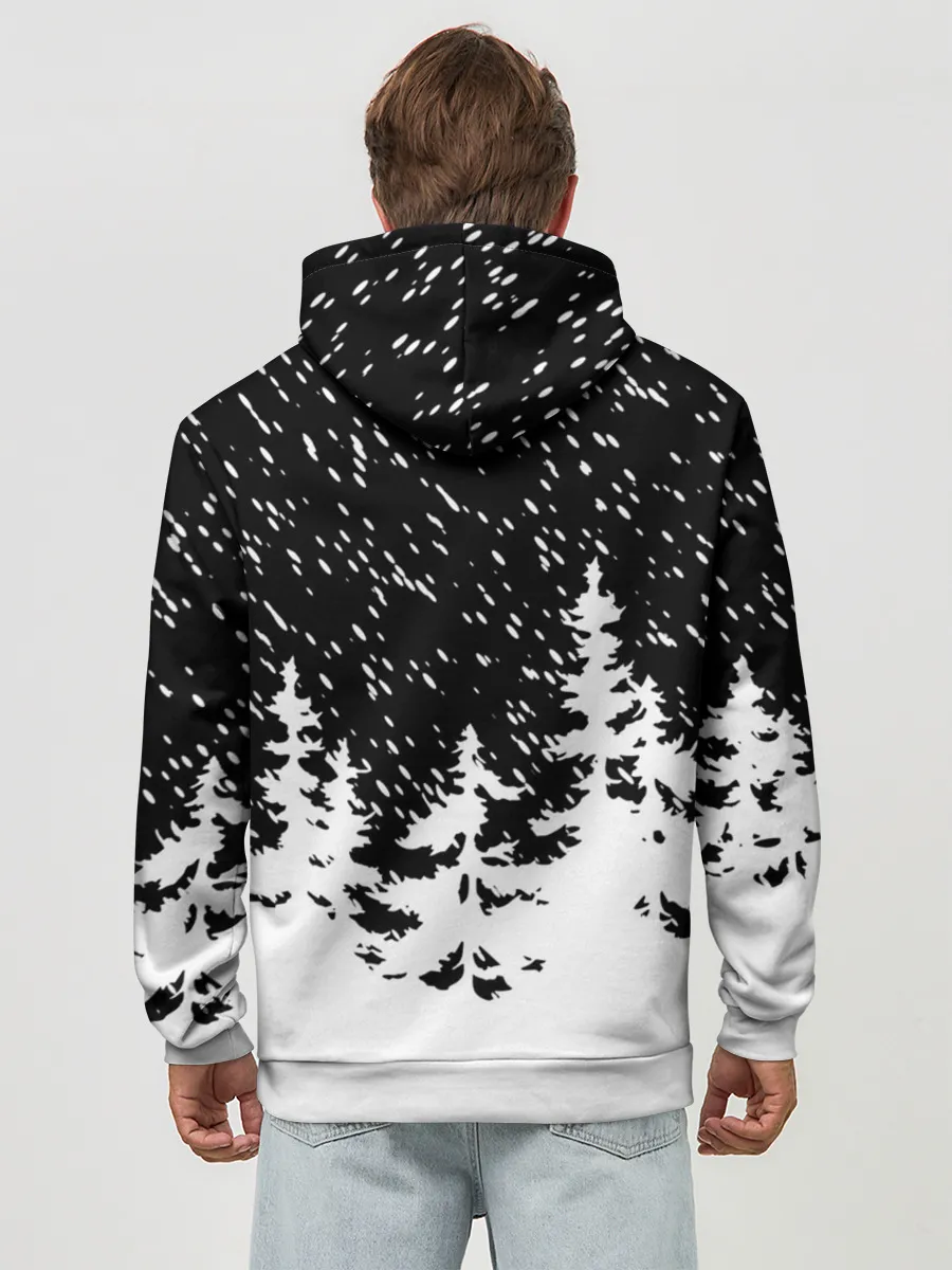 Худи мужской база хлопок / Тигр в красном