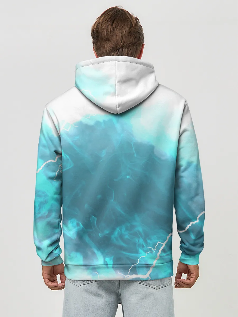 Худи мужской база хлопок / ОХРАНА НА ЧЕКУ | ТРЕУГОЛЬНИК