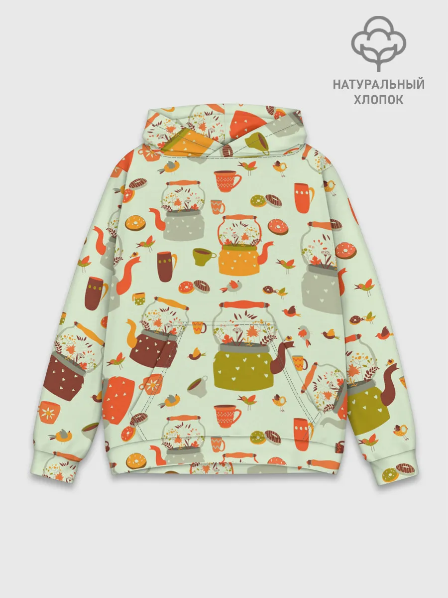 Худи мужской база хлопок / осенние чаепитие