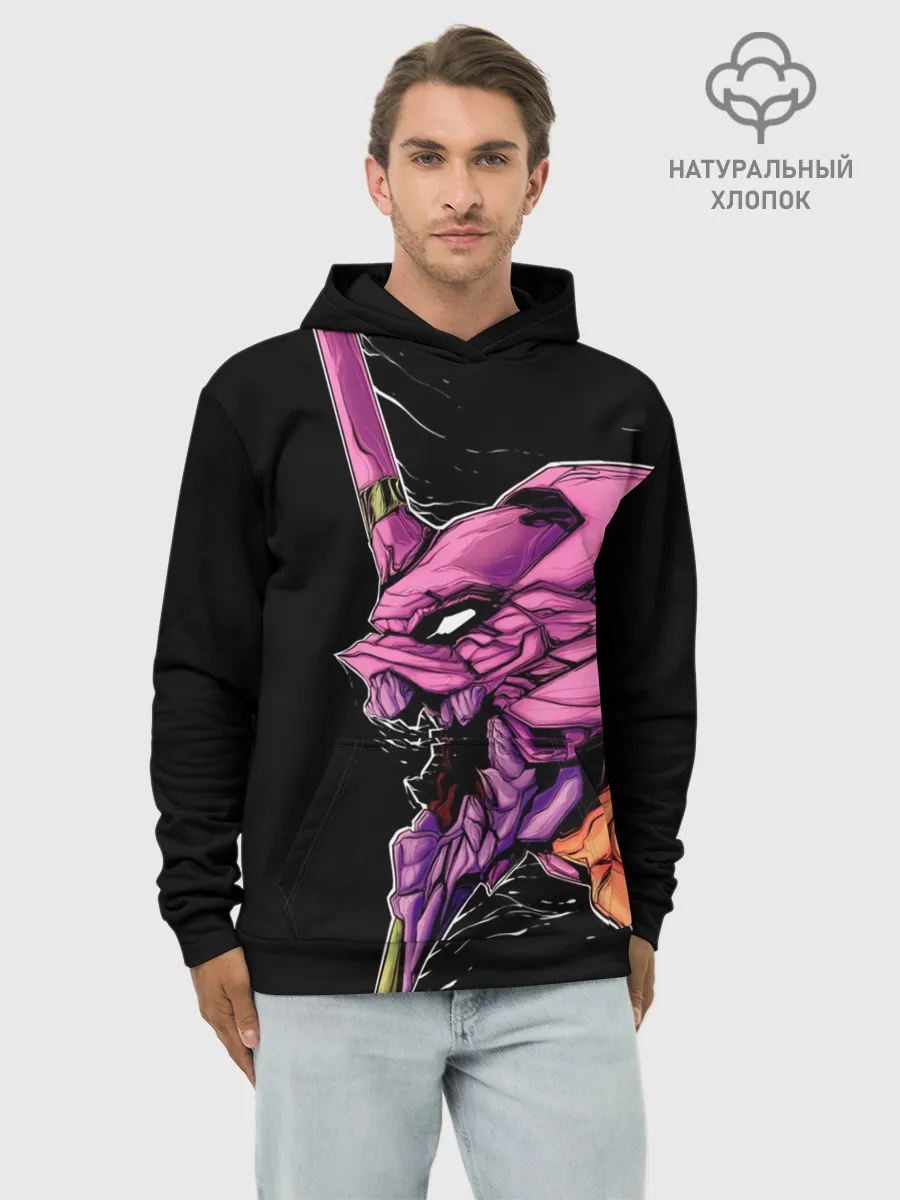 Худи мужской база хлопок / Evangelion. Eva 01