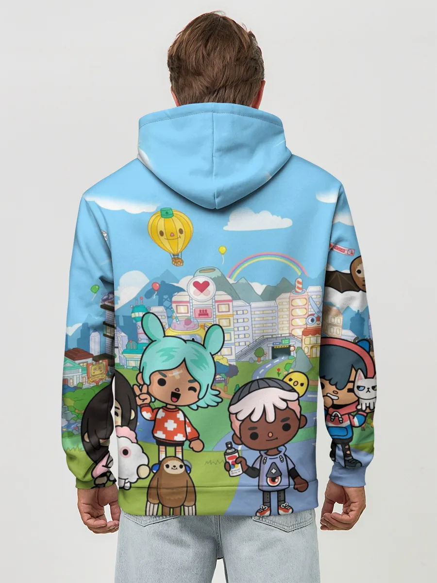 Худи мужской база хлопок / Toca Boca | Тока бока Рита, Зик, Нари, Леон