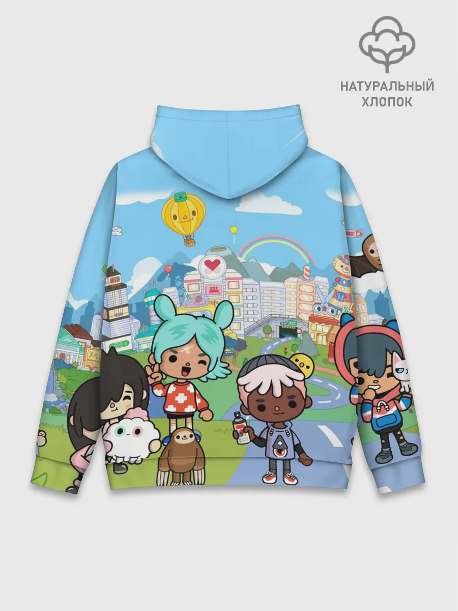 Худи мужской база хлопок / Toca Boca | Тока бока Рита, Зик, Нари, Леон
