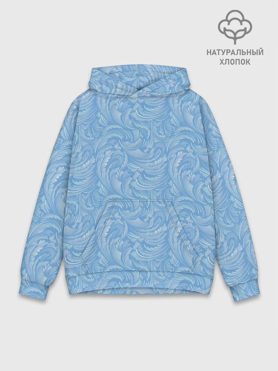 Худи мужской база хлопок / Морозный Иней