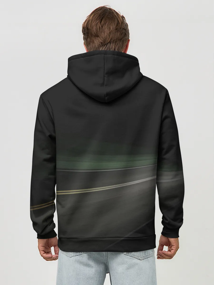 Худи мужской база хлопок / Alpina на дороге