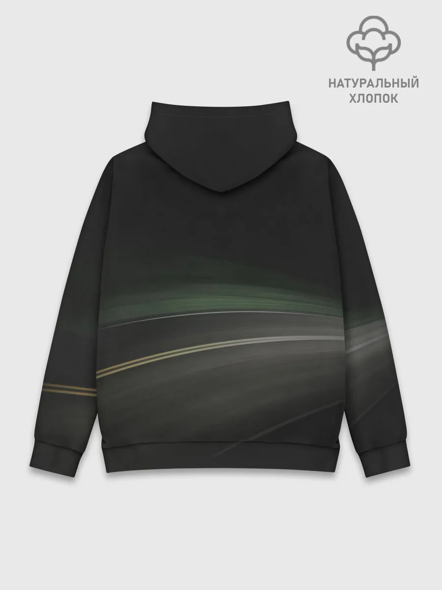 Худи мужской база хлопок / Alpina на дороге