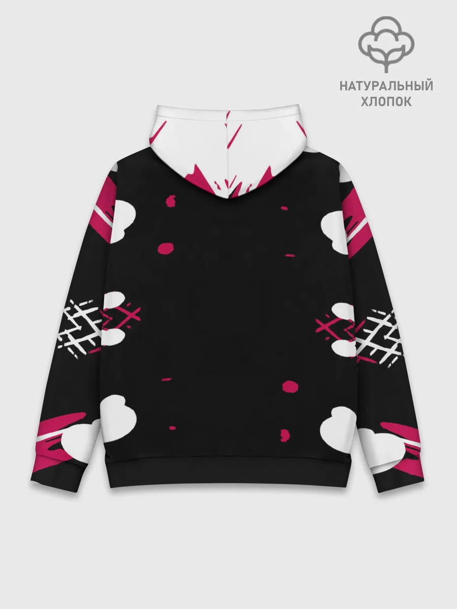 Худи мужской база хлопок / Игра в кальмара x Кот,