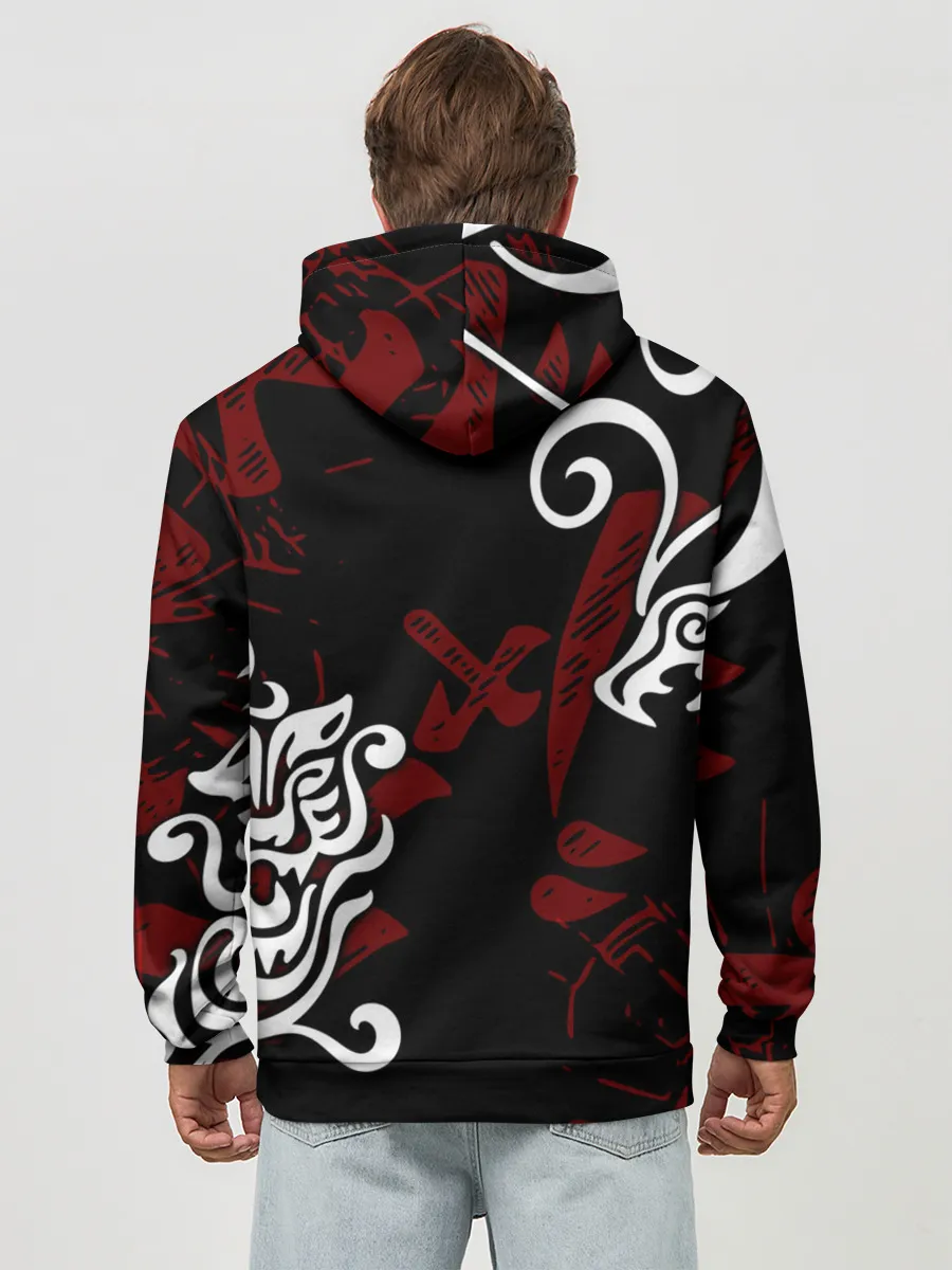 Худи мужской база хлопок / ТОКИЙСКИЕ МСТИТЕЛИ ТАТУ ЛОГО