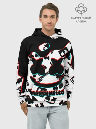 Худи мужской база хлопок / MARSHMELLO GLITCH.