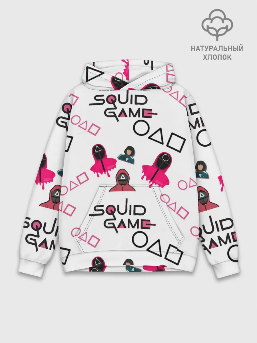 Худи мужской база хлопок / игра в кальмара злодеи