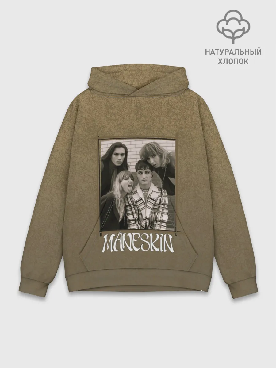 Худи мужской база хлопок / Maneskin на зоолоте