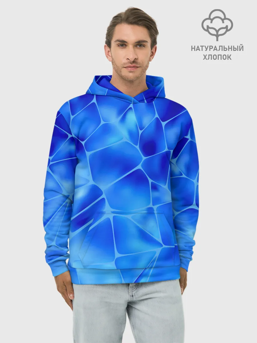 Худи мужской база хлопок / Ice Under Water