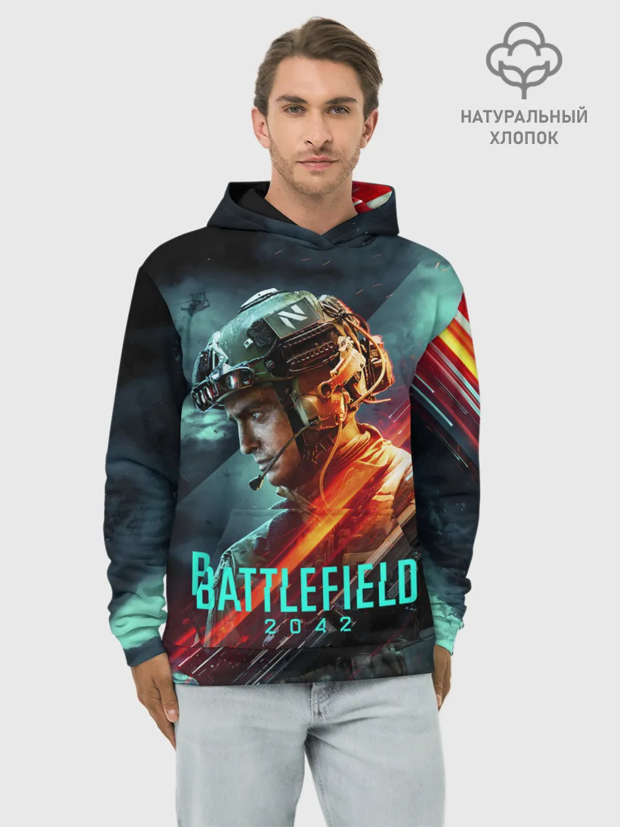 Худи мужской база хлопок / Battlefield 2042 game art