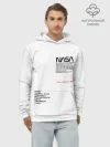 Худи мужской база хлопок / NASA БЕЛАЯ ФОРМА | НАСА WHITE UNIFORM