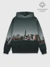 Худи мужской база хлопок / Вид на Нью Йорк