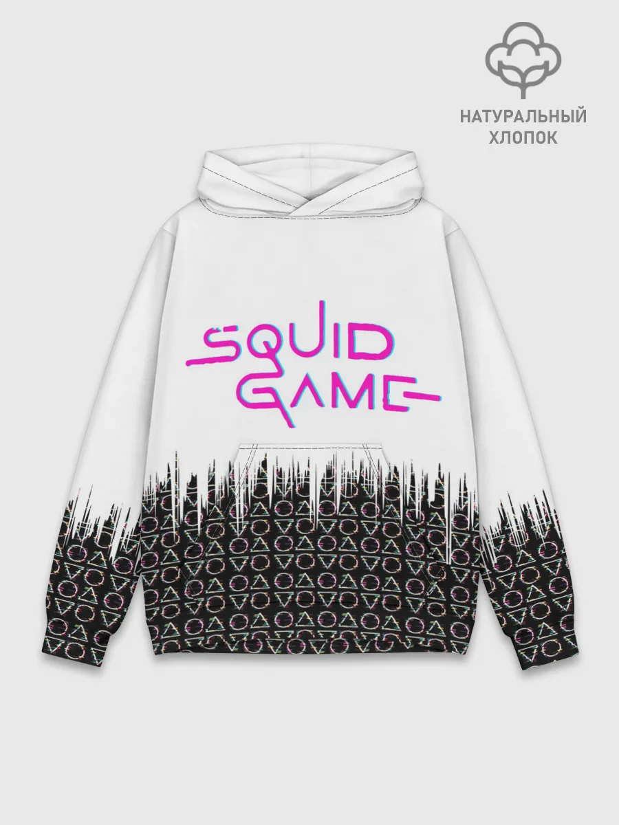 Худи мужской база хлопок / Игра в кальмара фигуры,