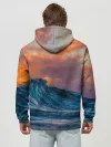 Худи мужской база хлопок / Закат над волной