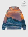 Худи мужской база хлопок / Закат над волной