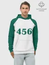 Худи мужской база хлопок / Как в Игре в Кальмара. Футболка 456 игрока