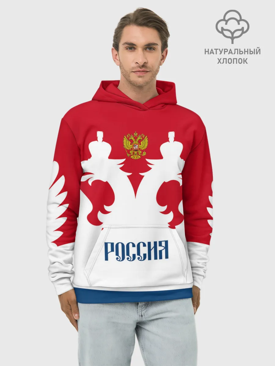 Худи мужской база хлопок / Russia Team