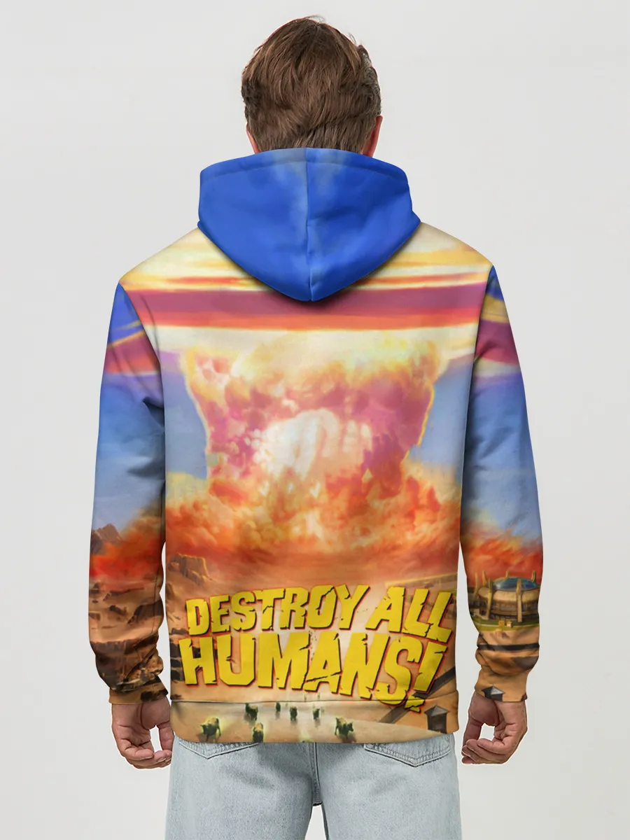 Худи мужской база хлопок / Destroy all Aliens