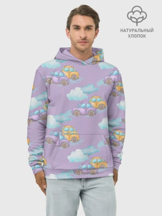 Худи мужской база хлопок / детские машинки