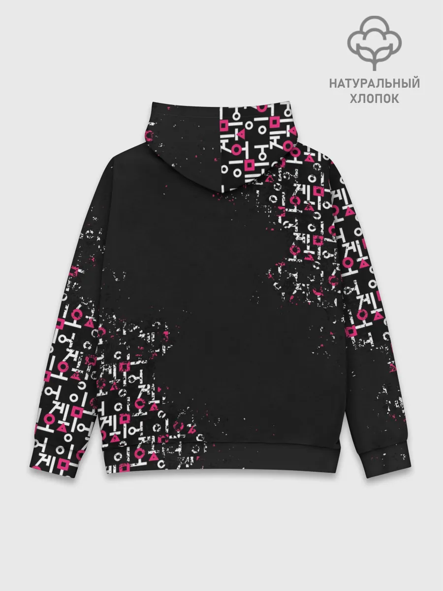 Худи мужской база хлопок / ИГРА В КАЛЬМАРА | SQUID GAME СТРАЖ