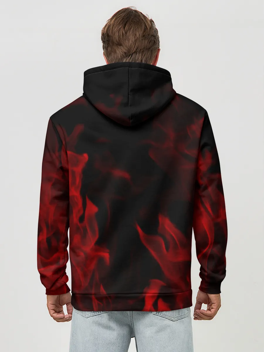 Худи мужской база хлопок / Клинок рассекающий демонов пламя.