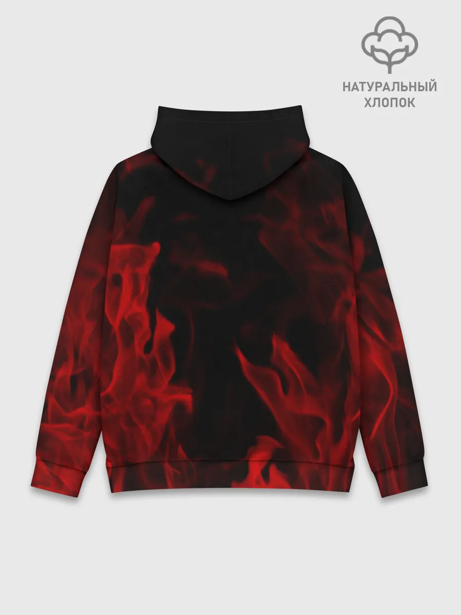 Худи мужской база хлопок / Клинок рассекающий демонов пламя.